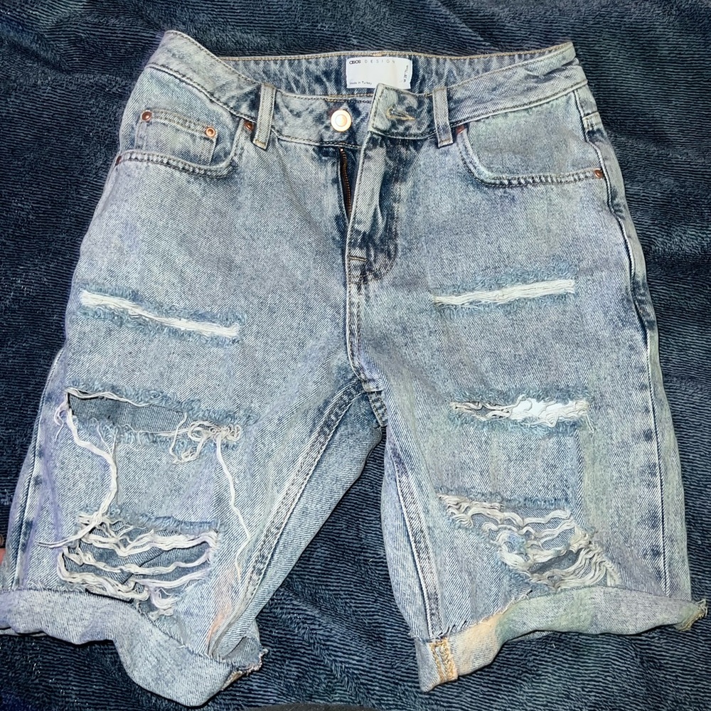 Ripped Jean Shorts